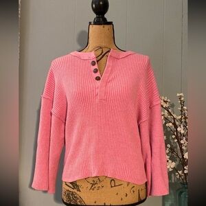Urban Outfitters Ribbed Wide Sleeve Marled Shirt